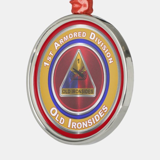 1e pantserdivisie kerstmis metalen ornament (Links)