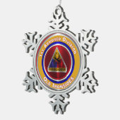 1e pantserdivisie kerstmis tin sneeuwvlok ornament (Rechts)