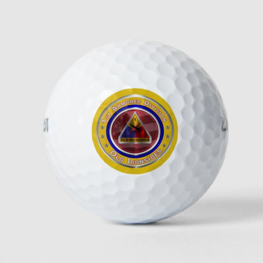 1e Pantserdivisie “Old Ironsides” Golfballen (Voorkant)