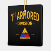 1e pantserdivisie "Oude ijronden" Keramisch Ornament (Links)