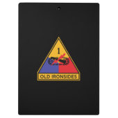 1e pantserdivisie "Oude ijronden" Klembord (Achterkant)