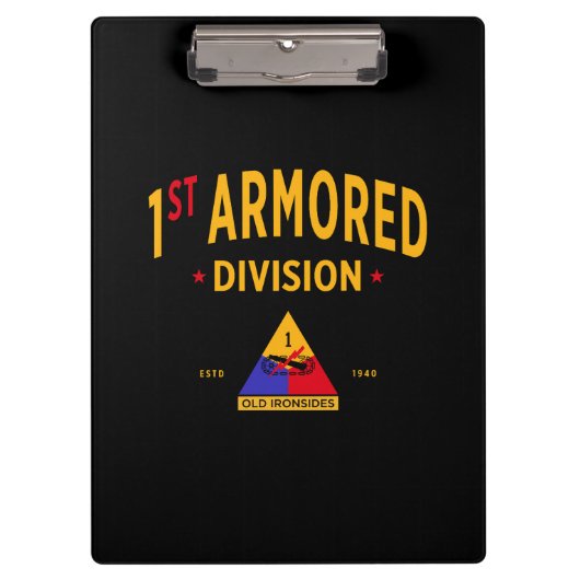 1e pantserdivisie "Oude ijronden" Klembord (Voorkant)