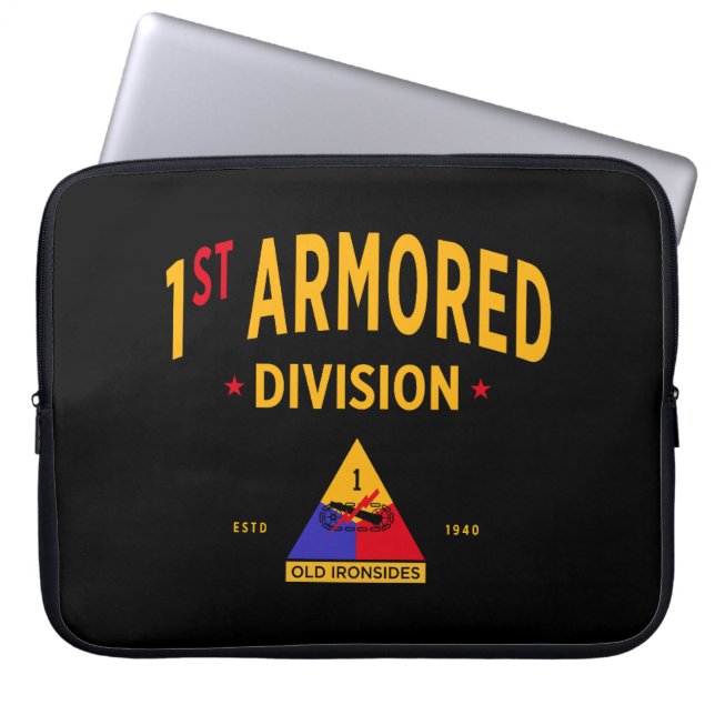 1e pantserdivisie "Oude ijronden" Laptop Sleeve (Voorkant)