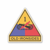 1e pantserdivisie "Oude ijronden" Sticker (Voorkant)