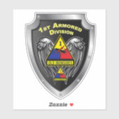 1e pantserdivisie "Oude ijronden" Sticker (Vel)