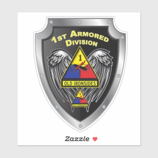 1e pantserdivisie "Oude ijronden" Sticker (Vel)