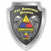 1e pantserdivisie "Oude ijronden" Sticker (Voorkant)