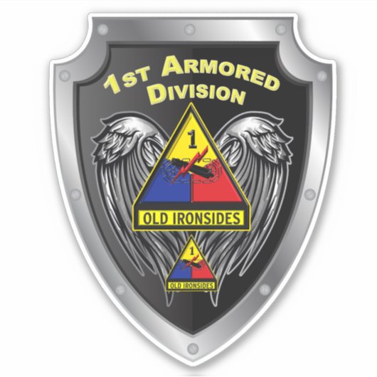 1e pantserdivisie "Oude ijronden" Sticker (Voorkant)