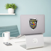 1e pantserdivisie "Oude ijronden" Sticker (Laptop op bureau)