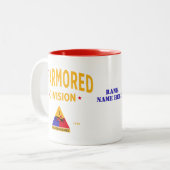 1e pantserdivisie "Oude ijronden" Tweekleurige Koffiemok (Voorkant links)