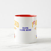 1e pantserdivisie "Oude ijronden" Tweekleurige Koffiemok (Center)