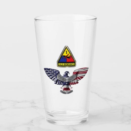 1e Pantserdivisie "Oude Ironsides" Eagle Glas (Voorkant)