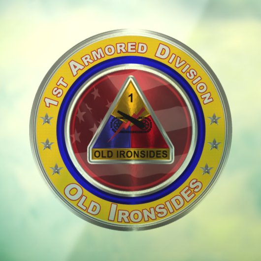 1e pantserdivisie  raamsticker (Vel 3)