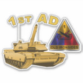 1e pantserdivisie sticker (Voorkant)