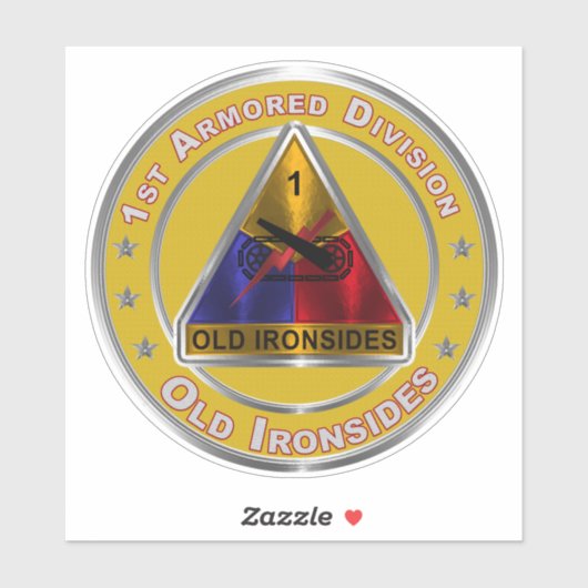 1e pantserdivisie sticker (Vel)