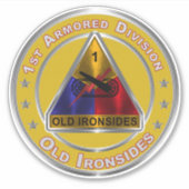 1e pantserdivisie sticker (Voorkant)