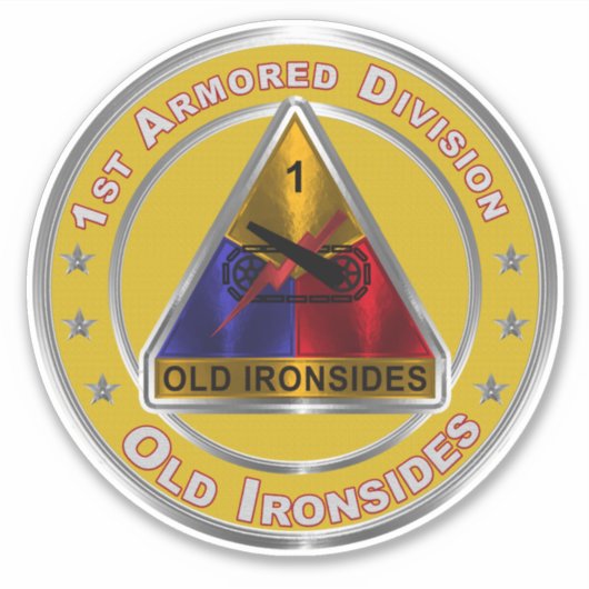 1e pantserdivisie sticker (Voorkant)