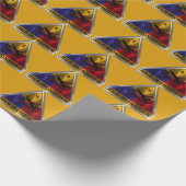 1e Pantserdivisie Zilveren Ingelijste Patch Cadeaupapier (Hoek)