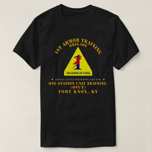 1e pantsertrainingsbrigade OSUT FT Knox KY T-shirt (Design voorkant)