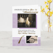 1e papieren trouwdag kaart (Gele Bloem)