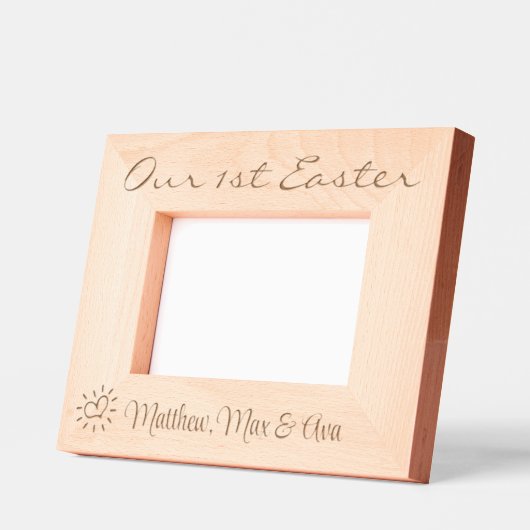 1e Pasen, Drieling, Tweeling, Namen, Foto, 6x4", Gegraveerde Lijstjes (Links)