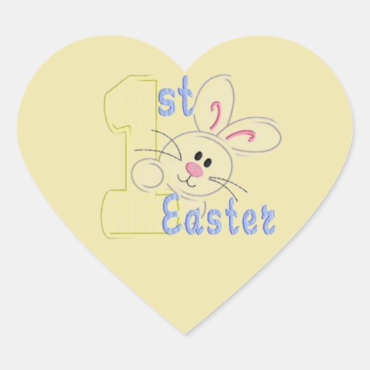 1e Pasen Hart Sticker (Voorkant)