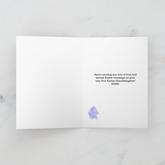 1e Pasen Kleindochter Feestdagen Kaart (Binnen)