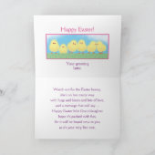 1e Pasen, kleindochter, Woolly Bunny met eieren Feestdagen Kaart (Binnen)