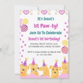 1e PAW-TY! Eerste verjaardag Kaart (Voorkant)