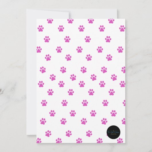 1e PAW-TY! Eerste verjaardag Kaart (Achterkant)