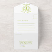 1e peridot huwelijksjubileum foto met RSVP All In One Uitnodiging (Buitenkant)