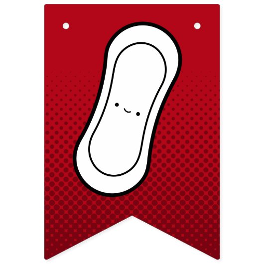 1e Periode Rood Wit Schattige Tamponpatroon Vlaggetjes (Tweede vlag)