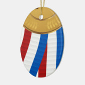 1e plaats Gold Medal Keramisch Ornament (Links)