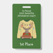 1e Plaats Lelijke Trui Kerst Winnaar Badge (Voorzijde)