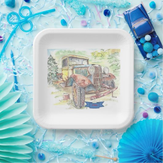 1e plaats papieren bordje (Feest)