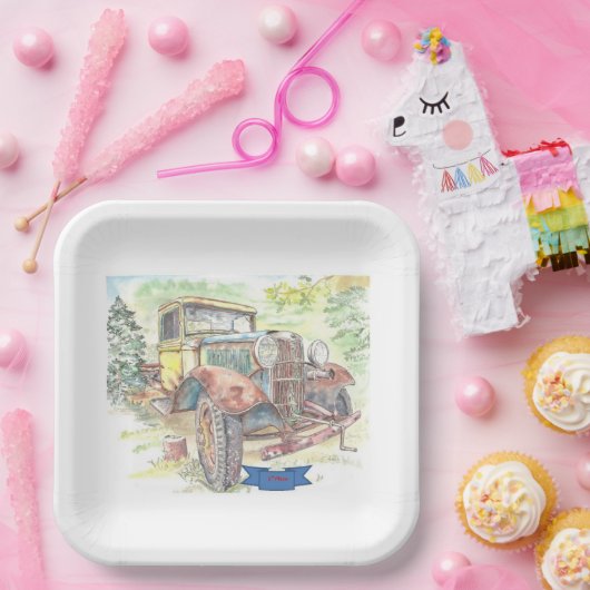 1e plaats papieren bordje (Feest)