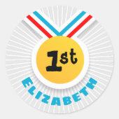 1e plaats ronde sticker (Voorkant)
