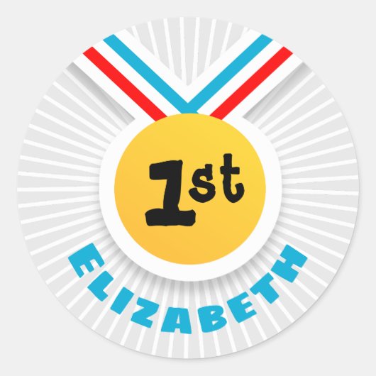 1e plaats ronde sticker (Voorkant)