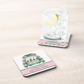 1e plaats Winnaar Ugly Sweater Contest Groen Roze Bier Onderzetter (Rechterzijde)