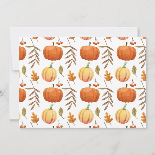 1e pompoen verjaardag oogstfeest jongens blauw kaart (Achterkant)