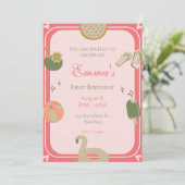 1e Pool Party verjaardagsuitnodigingen foto. Kaart (Staand voorkant)