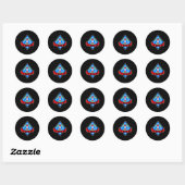 1e Recon Bn Zwart Ronde Sticker (Vel)