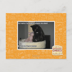 1e regel als ik Ma Bed ga delen Briefkaart