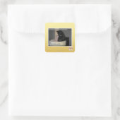 1e regel als ik Ma Bed ga delen Vierkante Sticker (Tas)