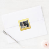1e regel als ik Ma Bed ga delen Vierkante Sticker (Envelop)