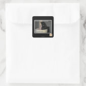 1e regel als ik Ma Bed ga delen Vierkante Sticker (Tas)
