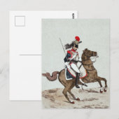 1e regiment van Kuirassiers Briefkaart (Voorkant / Achterkant)