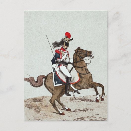 1e regiment van Kuirassiers Briefkaart (Voorkant)