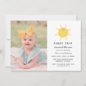 1e reis rond de foto van de eerste zondag kaart (Voorkant)