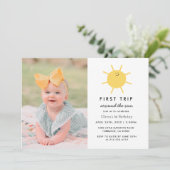 1e reis rond de foto van de eerste zondag kaart (Staand voorkant)